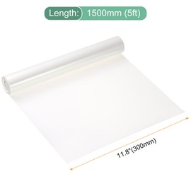 sourcing map HTV Heat Transfer Vinyl 11.8" x 5ft Roll PU Bright White Charm Red Iron on Vinyl for All Cutter Machine, Easy to Cut & Weed