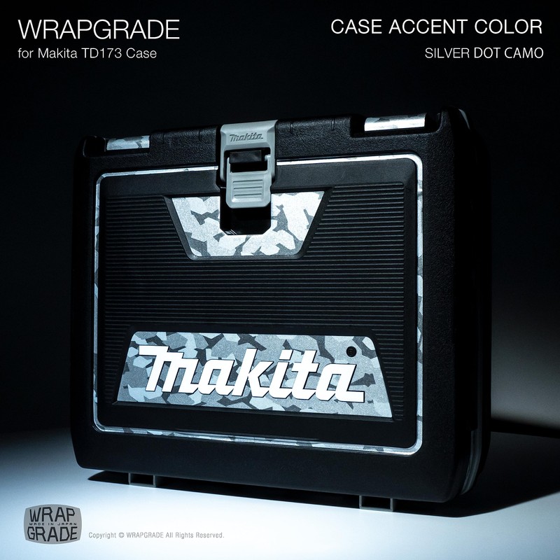 Wrapgrade Case Accent Color Sticker for Makita TD173 (Silver Dot