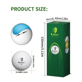 CAITON Golf Balls Set - High Performance Competition Balls, Dual-Layer Design, Enhanced Distance, Gift Box (3)