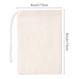 Limko Cotton Bags Muslin Bags Sachet Bag for Home Supplies (4x6 Inch (60 Pack))