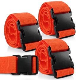 Primacare IR-5006-3 Pack of 3 Unisex Restraint Strap with Plastic Buckles for Patients, Adults and Kids, Medical Disposable Waterproof Straps with Adjustable Locking for Easy Attachment, 2"x7", Orange