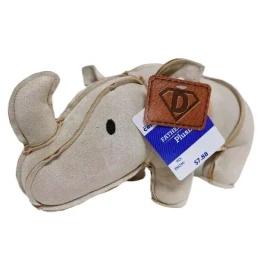 Way To Celebrate Faux Leather Rhino Plush Toy 12” Weighted Feet Way To Celebrate Office Decor