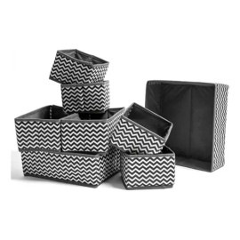 8pc Organizadorez Ropa Interior Y Almacenamiento Plegables Gris Fouortunate-bee