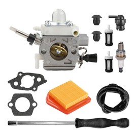 4147-120-0625 Carburetor Kit for Stihl FS240 FS240C FS240R FS240RC FS260C FS260R FS360C FS410C with 41471410300 Air Filter Spark Plug Oil Fliter Gasket Fuel Line 12Pcs Kit