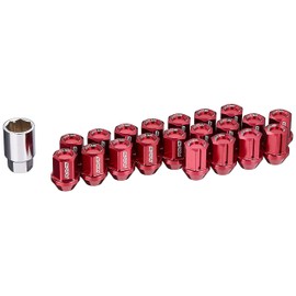 RAYS 74020001103RD Duralumin Lock & Nut Set L32 5H M12X1.5 Red Anodized