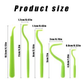 BOXOB 5pcs Tick Remover Tool Kit, 4 Sizes Safe & Easy Remover Tools Plastic Painless Tick Puller Twister Tweezers for Humans Dogs Cats Horses (Green)