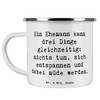 Mr. & Mrs. Panda Camping Emaille Tasse Spruch Ehemann Fähigkeiten