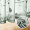 HOMEIDEAS Sage Green Sheer Curtains 84 Inches Long 2 Panels