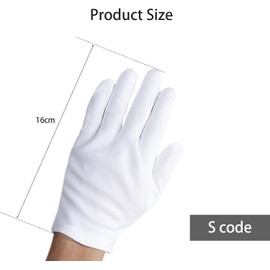 24 Paare Weiße Baumwollhandschuhe,Baumwollhandschuhe für Kinder Ekzem,Trockene Hände,Feuchtigkeitsspendende Handschuhe für Trockene Hände, Ekzeme, Schönheit,Hand Spa Behandlung