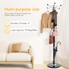 17 Hooks Metal Freestanding Coat Hat Rack Tree Clothes Hats