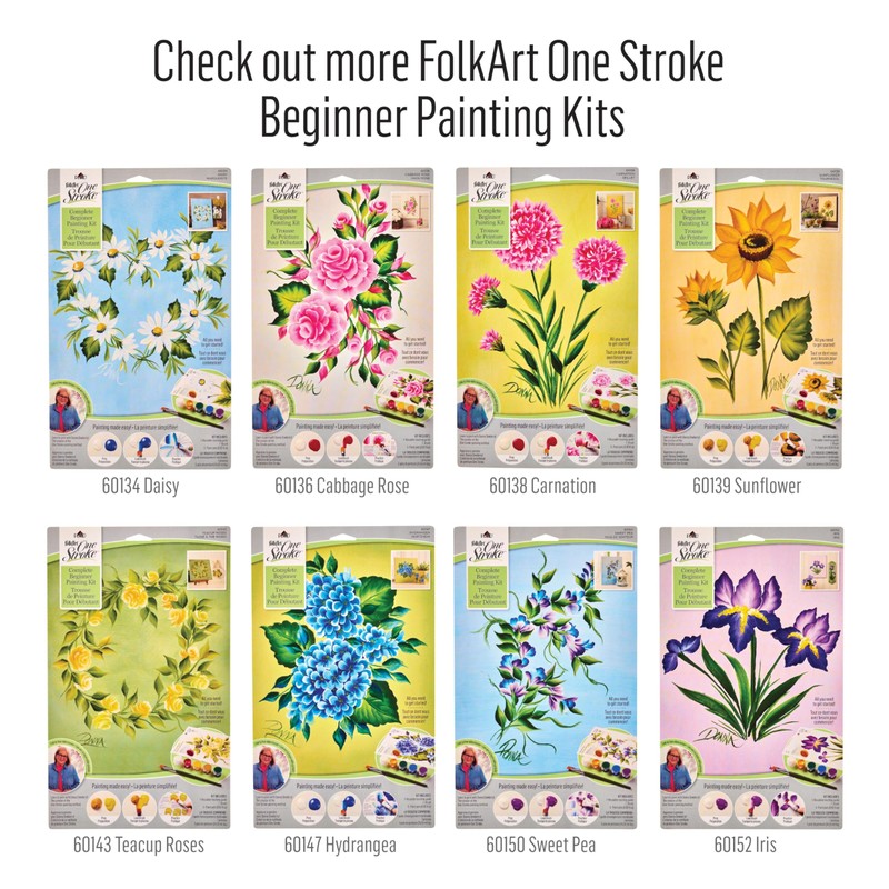 FolkArt One Stroke, Beginner Painting Kit, Includes 5 Paint Pots,