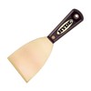 Hyde Tools 02420 3-Inch Brass Stiff Chisel Scraper, Black and