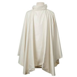Rainraps Rain Poncho Jacket Waterproof Rain Cape | One-Size Reversible Rainproof Lightweight Gorgeous Fashionable Water-Repellent, Lightweight & Fast-Drying | Sporty Wrap (Shiny Ivory)