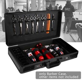 Professional Barber Carrying Case,Portable Barber Supplies Tools Storage Case with Lock Travel Hair Cutting Kit Mobile Barber Stations for Salon Hair Stylist,Black