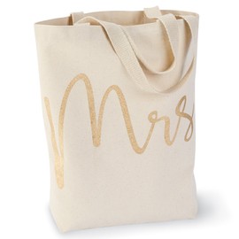 Mud Pie Wedding Mrs. Canvas Tote Bag