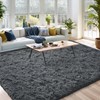 DweIke Fluffy Dark Grey 5x8 Area Rugs for Bedroom Living