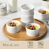 MALACASA Ramekins 6 oz Oven Safe, Porcelain Creme Brulee Ramekins