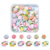 Stiesy 20Pcs Resin Flower Flatback Cabochons Flower Slime Charms Opaque