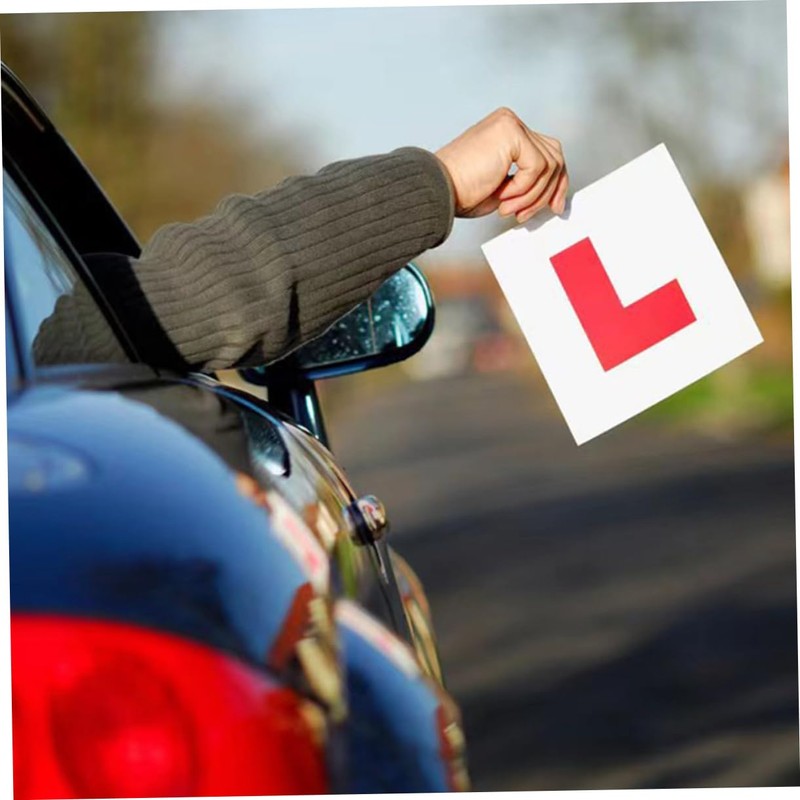 ABOOFAN 4pcs Car Magnets Red Learner Driver Signs Easy Stick