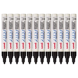 Uniball PX20-N Paint Marker Oil Paint Marker Medium Bullet Tip Pigmentation Ink Black Pack of 12