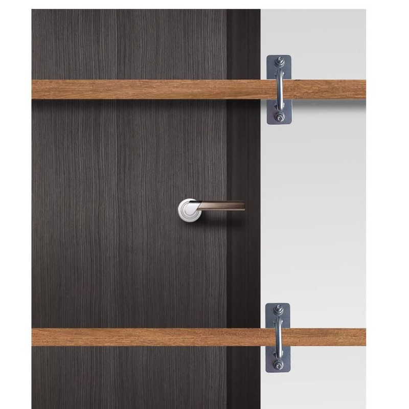 Qinwuwu 2Pcs Closed Bar Holder for Door Barricade, Close Bar