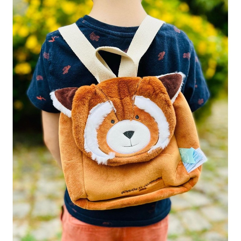 Doudou et Compagnie - Panda Red Backpack - UNICEF -