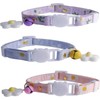 3 Pack Cotton Breakaway Cat Collars for Girl Cats, Cute