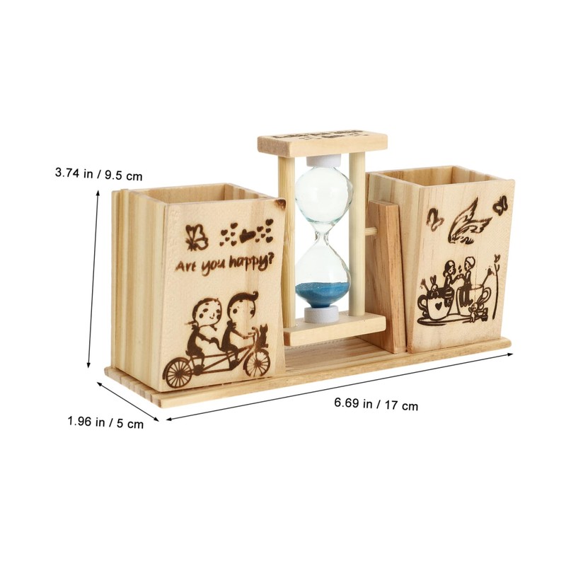 Mikinona Retro Wooden Timer Creative Sand Clock for Home Decoration