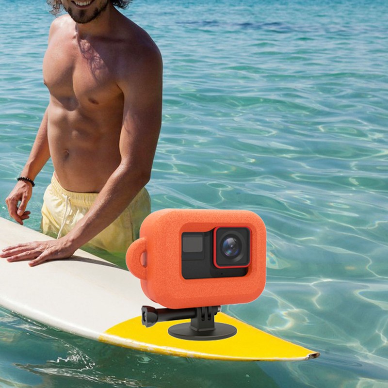 Sports Camera Floating Case Orange High Visibility Floating Protective Shell