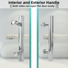 Suimlmta Shower Door Handle 145mm Hole to Hole Stainless Steel