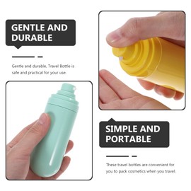 Housoutil 2pcs Portable Travel Bottles Multi-Function Empty Lotion Containers Leak Toiletries Bottles for Shampoo Face Sunscreen Each