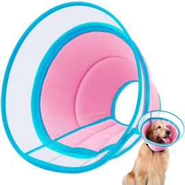 Buster Adjustable Recovery Collar for Pets - Soft Cone Collar for Dogs & Cats, Prevents Licking (Pink, Size 4)