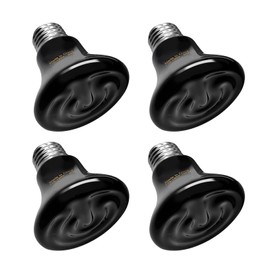 BNOSDM Reptile 100W Ceramic Heat Emitter,4 Pack Reptile Heat Lamp Bulbs,Non Light Emitting,Brooder Coop Heater Lamp Bulb for Amphibian Reptile Lizard Turtle Chicken