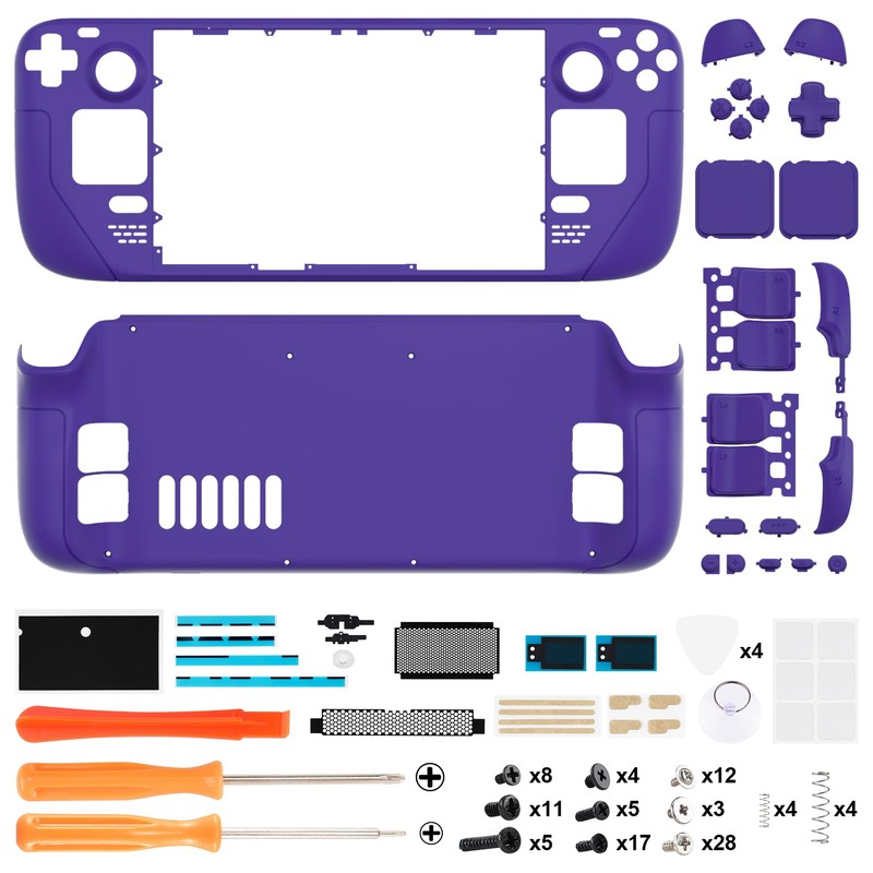 eXtremeRate Purple Custom Faceplate Back Plate Shell for Steam Deck
