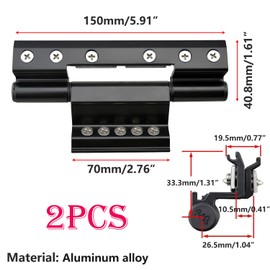 Qrity 2 PCS Casement Window Hinge Casement Door Hinges, 150mm Door Frame Hinges, Universal Hinges for 55/60 Aluminium Profile Windows