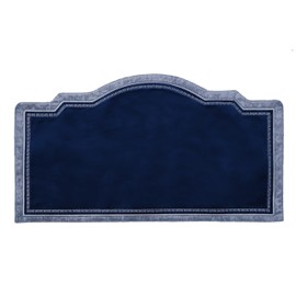 Al Khumra Muslim Prayer Mat for The Face and Hands Only, Comfortable for Mosque, Outdoors, Travel, Easy to Fold and Carry with Included Carrying Bag (Navy Blue Velvet on Light Grey)