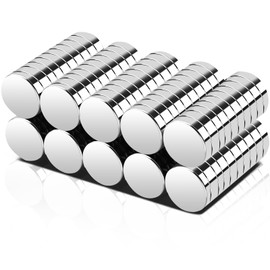 Aenienoe Pack of 100 Neodymium Magnets Strong 12 x 3 mm Small Round Magnets for Magnetic Board Fridge Whiteboard Craft Photos Pin Board Strong Magnets