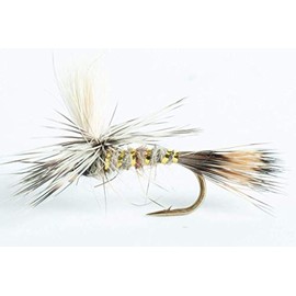 Blue Wing Olive Hare's Ear Parachute Dry Fly, 6-Pack (16)
