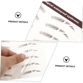 WOONEKY Instant Natural Brows 6pcs Hair-like Eyebrow Stickers False Eyebrows Cosmetics No Embroidery No Pain No Time