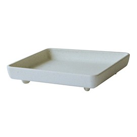 Yahata Kasei 241584 Eco Plate/Saucer, Hachiman Gardens Papier, Made in Japan, Square, 7.5 inches (190 cm), White