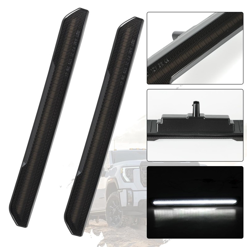 ROCCS 4PCS LED White Side Marker Lights Compatible with GMC