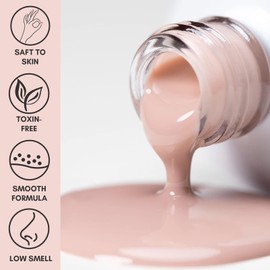 DMQ Nude Nail Polish, Milk Tea Color Nail Gel Polish, Neutral Color Nail Varnish, Long Lasting Chip Resistant & Quick Drying Nail Polish for DIY Nail Art Manicure at Home Salon 8ML (Nude)