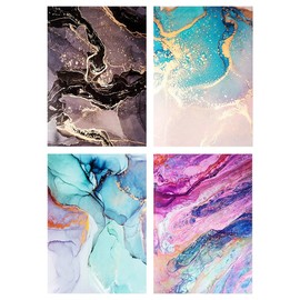 Ideen mit Herz 20 Sheets A4 Marble Effect Glossy Card - 4 Assorted Designs