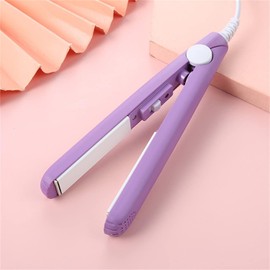 Purple Mini Hair Curler, Ceramic Mini Hair Curler for Short Hair Fine Hair, 2 in 1 Mini Ceramic Curler and Hair Straightener, Mini Curling Iron 1/2 Inch Barrel Short Hair Styling Tools