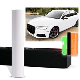 12"x60" (1FTx5FT) PPF Paint Protection Film Gloss Piano White Self Healing Auto Bra Vinyl Wrap Invisible Scratches Shield Sheet DIY with Tool Kit