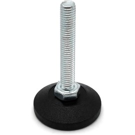 Design61 4 x Adjustment Screw Diameter 38 mm with Galvanised Adjustment Screw M8 x 70 mm (Rotatable Foot)