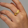 TseanYi Seashell Ring Gold Shell Adjustable Ring Sea Shell Open
