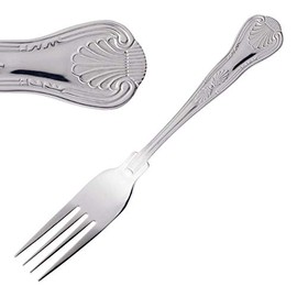 Heavy Duty Kings Pattern Stainless Steel Cutlery Catering Dinner Knive Fork (Kings Table Fork Pack of 6)