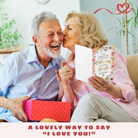 Mother's Day Card for Wife - Wife Gifts for Her from Husband - Mothers Day Gifts for Her - Folded Card with Red Envelope