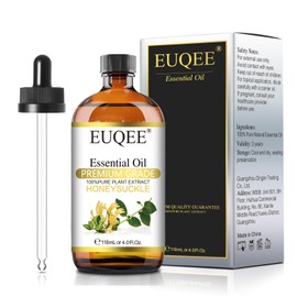 EUQEE EUQEE Honeysuckle Essential Oil 118ml Pure Honeysuckle Oil Premium Essential Oil - with Glass Dropper Great for Diffuser, DIY Soap, Candle Making - 4Fl. OZ